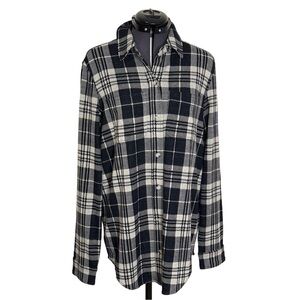 Quince Button Down Plaid Shirt